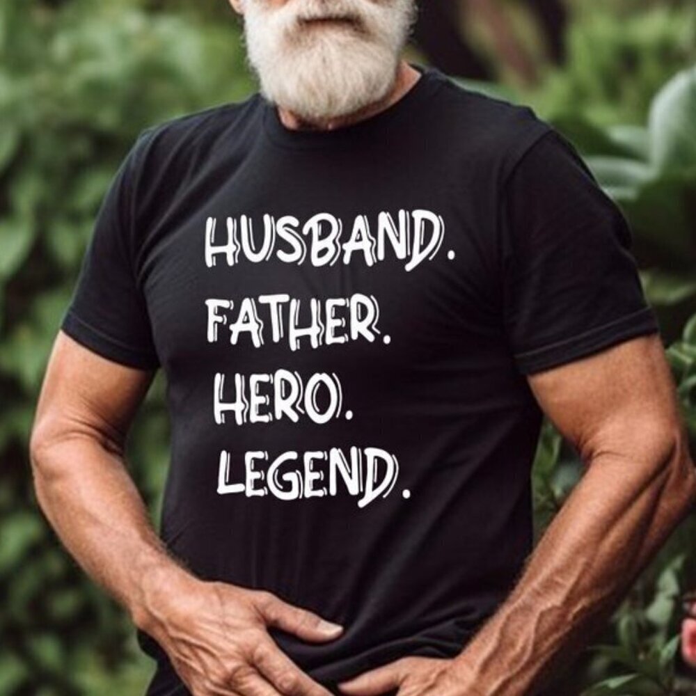 Husband Father Hero Legend Tshirt Funny Shirt Gift For Fathers Day